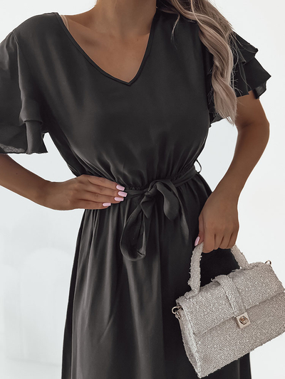 Royalfashion Schlichtes Midikleid für Damen