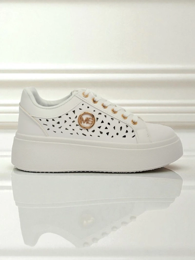Aurelia Bianca – Weiße Plateausneakers Royalfashion Ecru