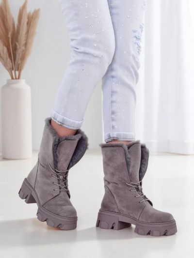 Royalfashion Damen Schnür-Ankle Boots Cavenma