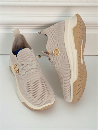 Damen-Sneaker Royalfashion Selene – bequeme weiße Schuhe mit flacher Sohle