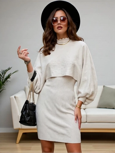 Royalfashion Damenset mit Pullover und Kleid