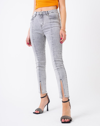 Graue Skinny-Jeans für Damen - Kleidung
