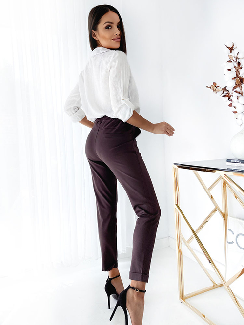 Royalfashion Темно-коричневі жіночі лосини