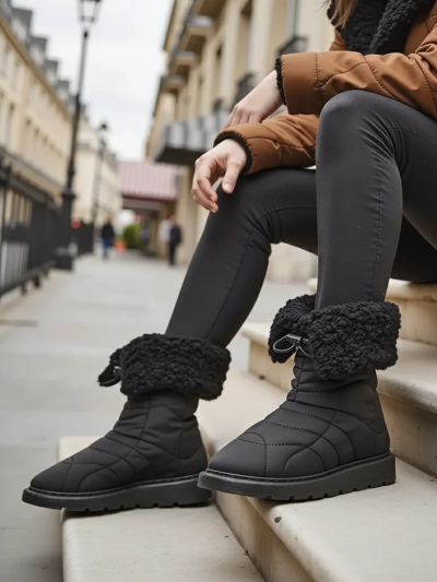 Royalfashion Damenstiefel wie Schneestiefel. Angebot