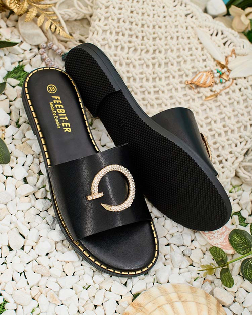 Royalfashion Жіночі шльопанці Omerta на плоскій підошві