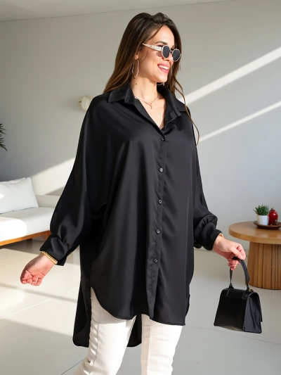 Royalfashion Langes Oversized-Shirt für Damen