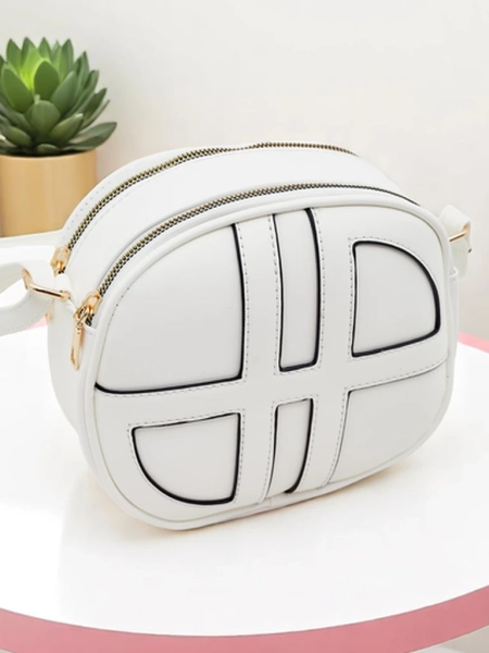 Royalfashion Kleine Damen-Rundhandtasche aus Eco-Leder Riva Circle