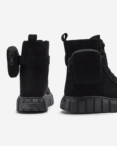 Damenstiefel mit Beutel in schwarz Sauups- Footwear