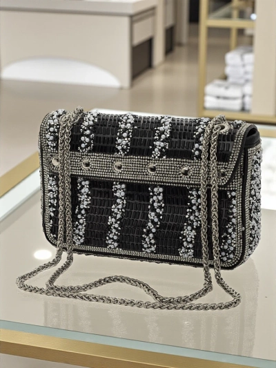Zyora Damen-Clutch mit Zirkonia-Steinen