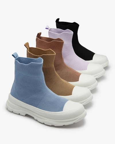 Braune Damen Slipper hohe Sportschuhe a'la Sneakers Vertiks - Footwear