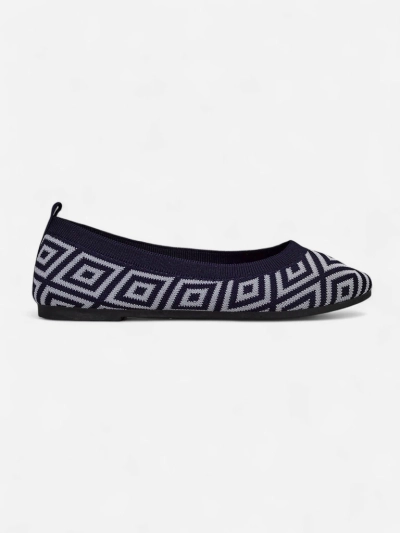 Royalfashion Stoff-Ballerinas für Damen mit geometrischem Print Metric