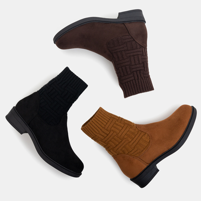 Schwarze Damenstiefel a'la sock Asencion - Footwear