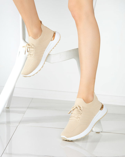OUTLET Sportschuhe aus beigefarbenem Stoff für Damen Erina - Schuhe
