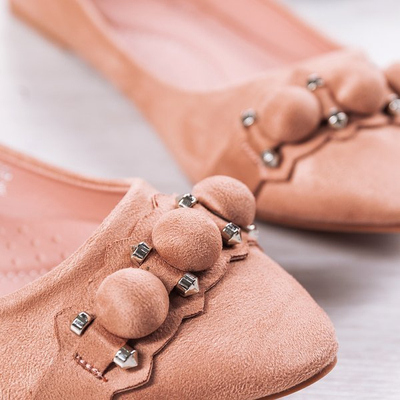 Dunkelrosa Ballerinas mit Aya-Dekor - Schuhe 1