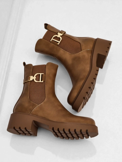 Höhere Damenstiefeletten aus Öko-Leder Ovella