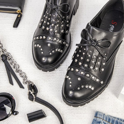 Schwarze niedrige Schuhe auf einem dicken Pfosten Colorado - Footwear