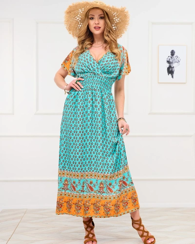Blaues Sommer-Maxikleid - Kleidung