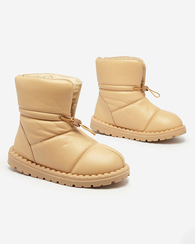 Royalfashion Damen Schlupf-Schneestiefel in braun Nevonsisia