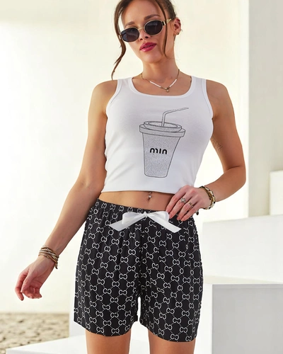 Royalfashion Baumwolle Damen Shorts mit Bären