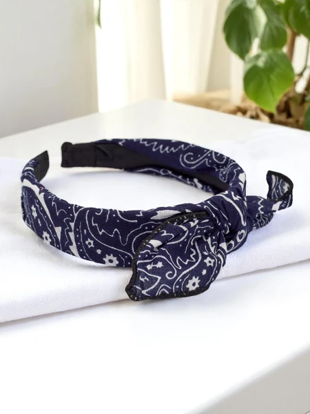 Royalfashion Gemustertes Haarband mit Schleife Mila