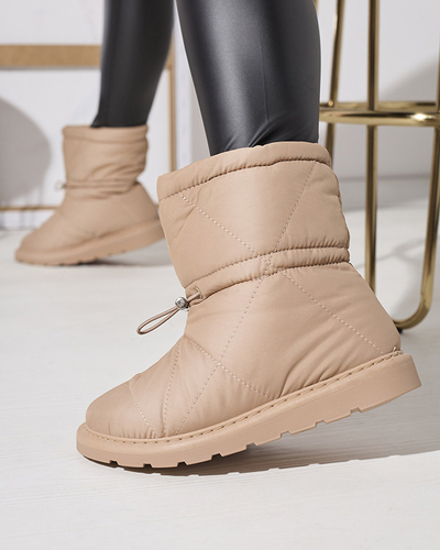 Hellbraune Damen Isolierte Stiefel a'la Schneestiefel Kaliolen - Footwear