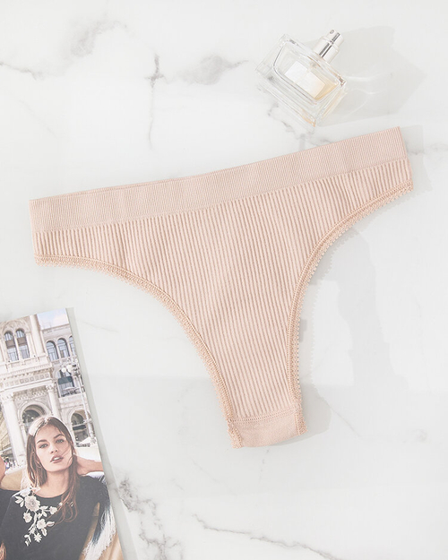 Жіночі трусики-бріфи Royalfashion Beige