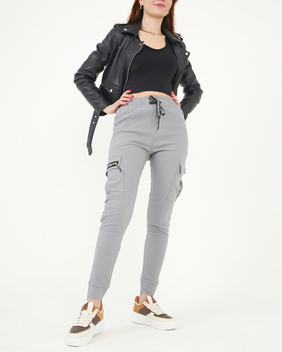 Graue Damen-Cargohose - Kleidung