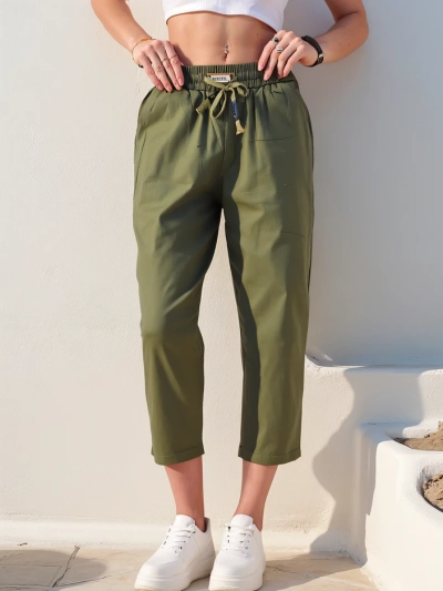 Royalfashion Gerade Damenstoffhose 7/8