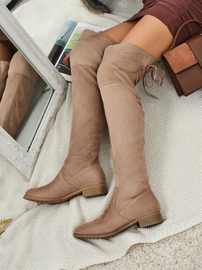 Damen Overknee-Stiefel Denvoria aus Eco-Wildleder