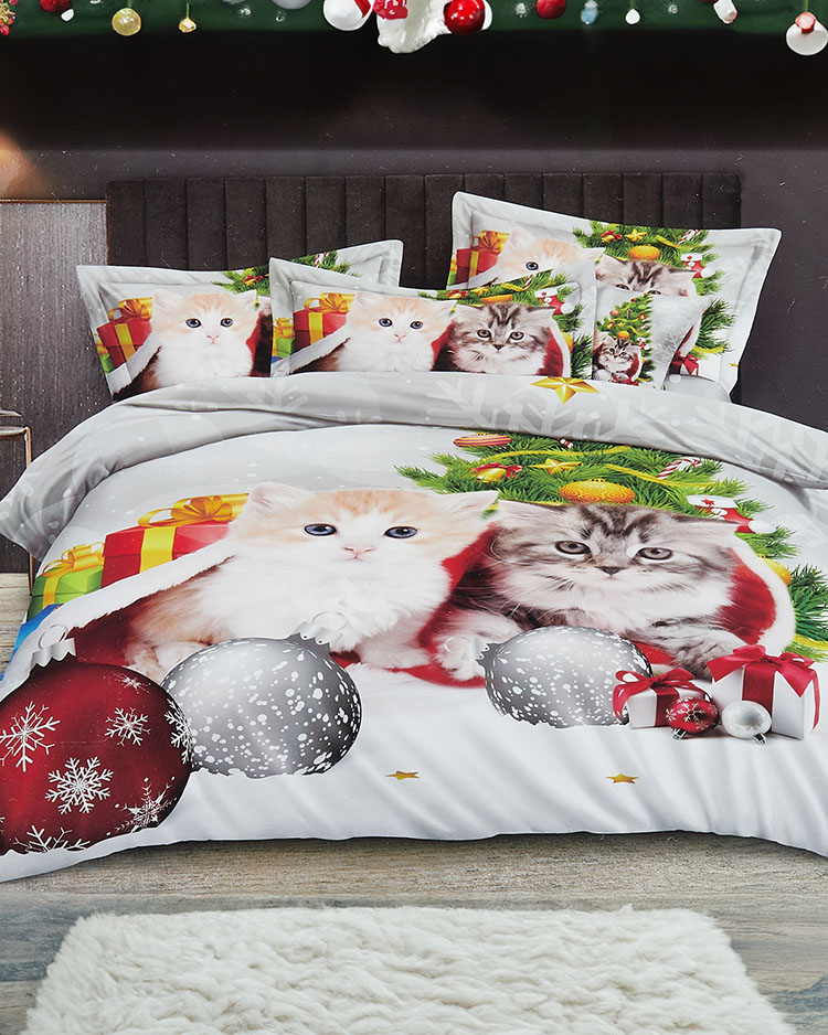 Royalfashion Weihnachtsbettwäsche 200x220 4-teiliges Set