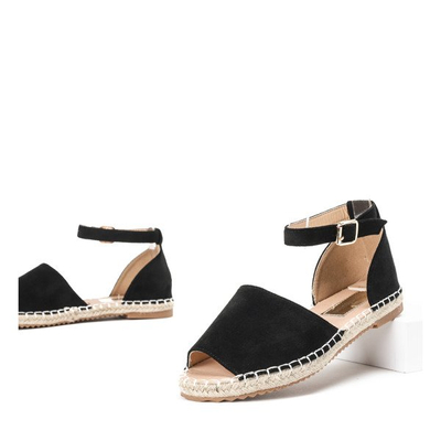 Schwarze Espadrilles mit Royal-Schnitt - Schuhe