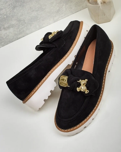 Nero Elegante Mokassins aus Ökologischem Leder