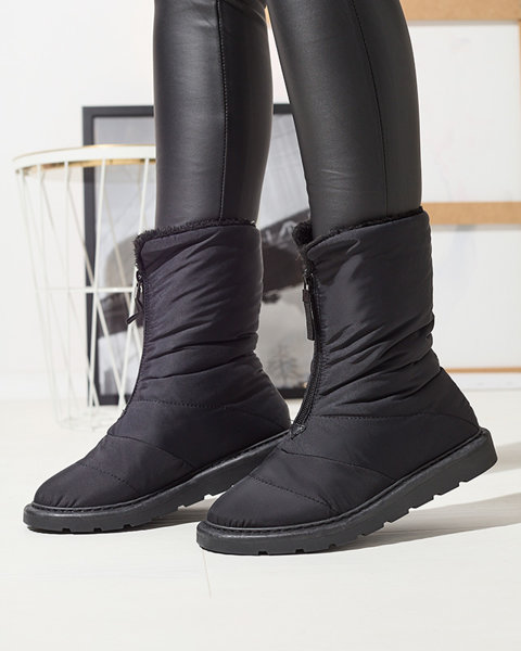 Schwarze Damenstiefel a'la Schneestiefel Tirigga- Footwear