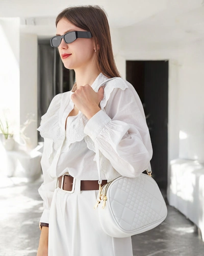 Royalfashion Kleine ovale Handtasche für Frauen aus ökologischem Leder