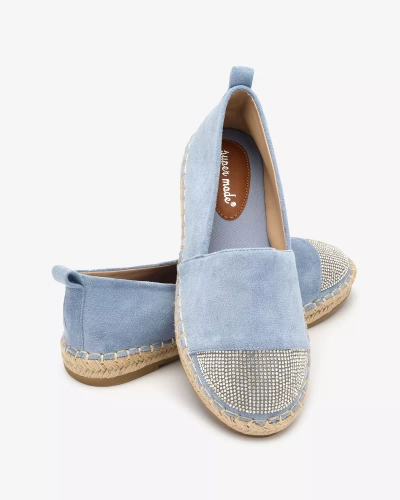 Royalfashion Blaue Damen-Espadrilles mit Zirkonen Iterica