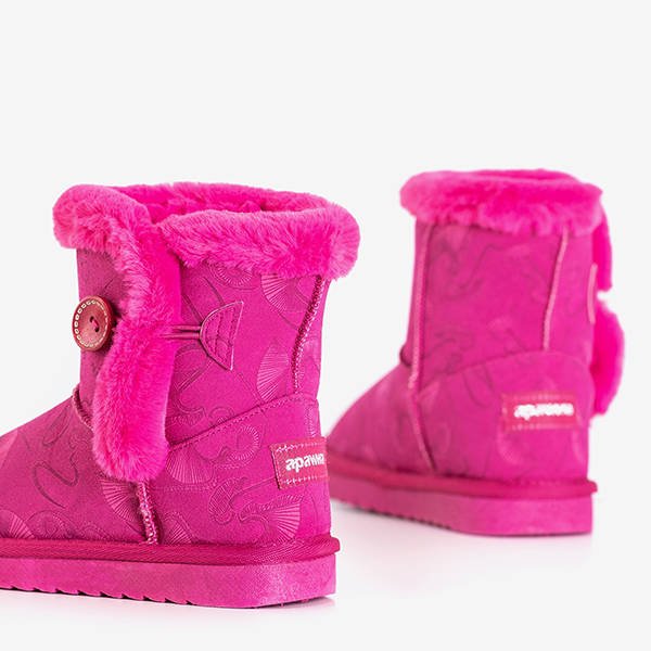 Fuchsia Kinderschneeschuhe mit Fell Xialo - Schuhe