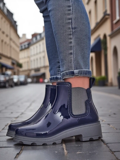 Royalfashion Lackierte Damen Gummistiefel Erismas