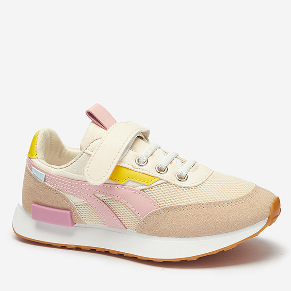 Mädchen-Sportschuhe in beige-rosa Kaxo- Footwear