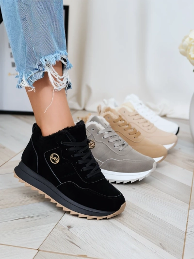 Royalfashion Schwarz isolierte Sportschuhe für Frauen Lahho