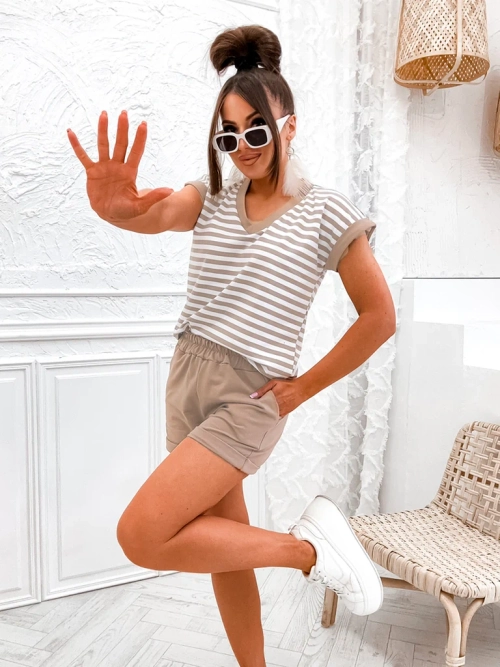 Royalfashion Бавовняний жіночий набір у смужку