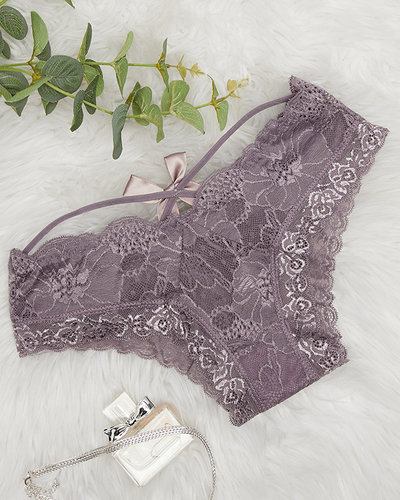 Royalfashion Lila Damen-BH-Slip