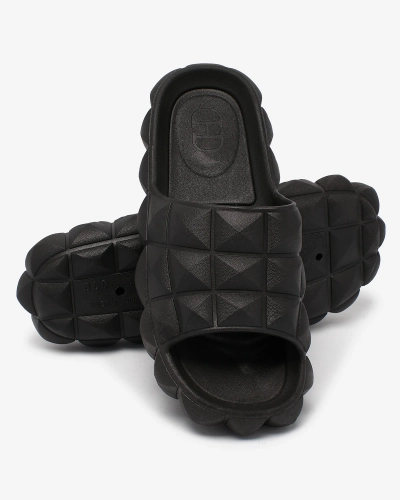 Royalfashion Damen Flip-Flops mit Prägung in schwarz Ambeha