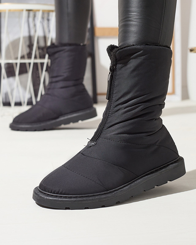 Schwarze Damenstiefel a'la Schneestiefel Tirigga- Footwear