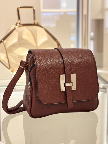 Royalfashion Vielseitige quadratische Tasche aus Öko-Leder