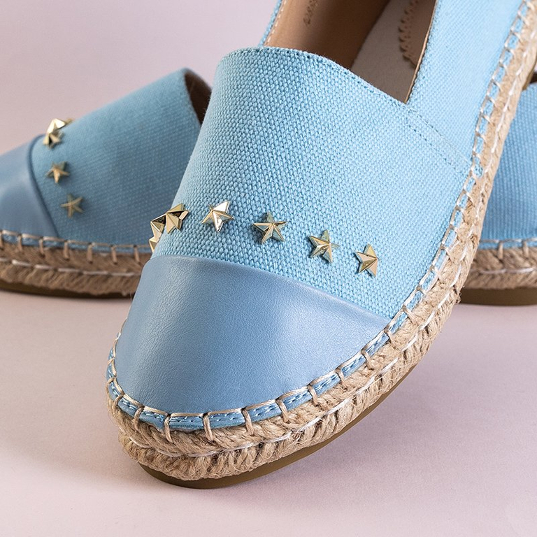 OUTLET Blaue Damen-Espadrilles mit Fraus-Sternen - Schuhe