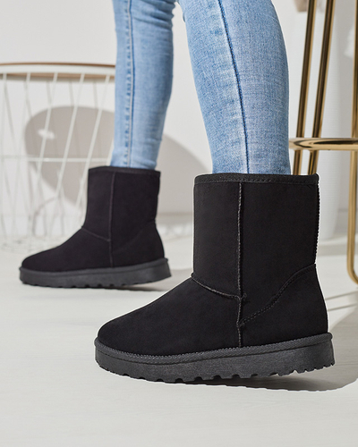 Isolierte Damen-Schneestiefel aus Öko-Wildleder in Schwarz Xetik - Footwear