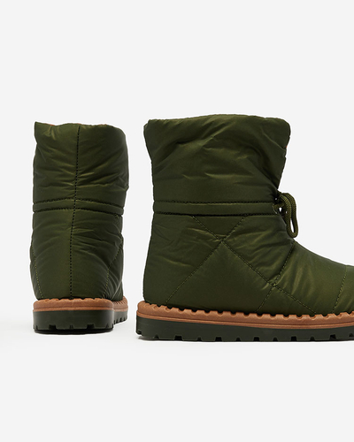 Royalfashion Damen Schlupf-Schneestiefel in grün Nevonsis