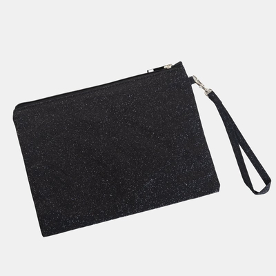 Schwarze Kosmetiktasche mit Glitzer - Handtaschen