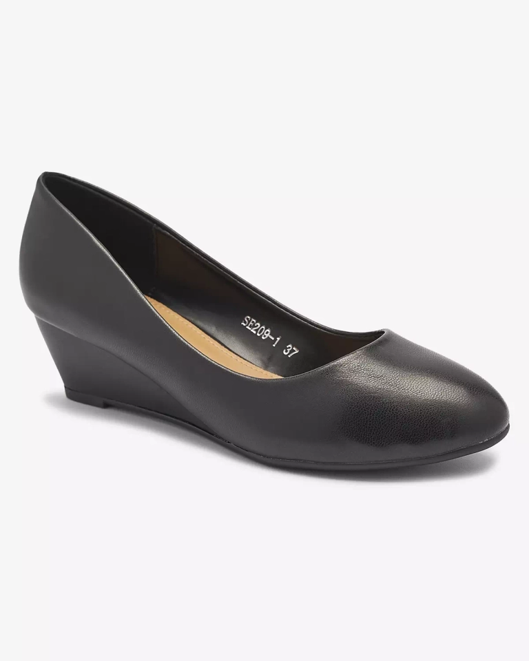 Klassische Damen Pumps aus Öko-Leder in schwarzer Farbe Jiwita - Footwear