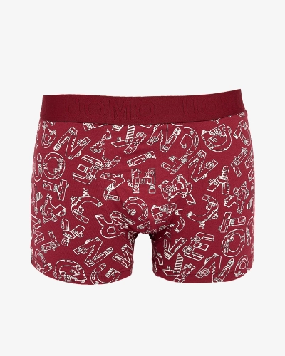 Чоловічі шорти-боксери Royalfashion Maroon з принтом